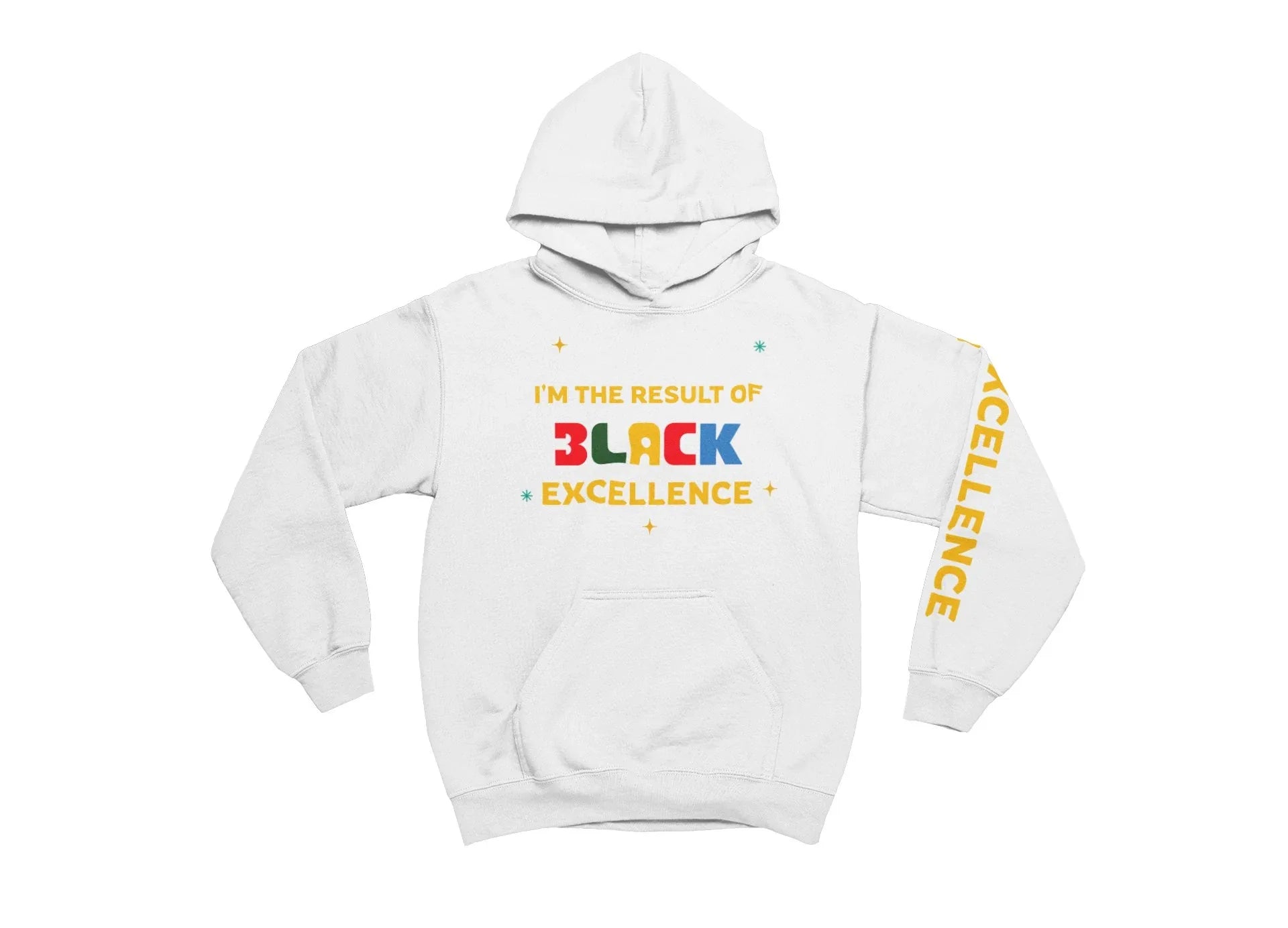Black Excellence Hooded Sweatshirt - Bloodline Streetwear LLC